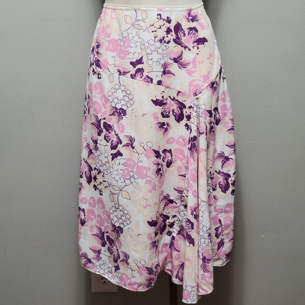 La Redoute floral handkerchief hem skirt size 10